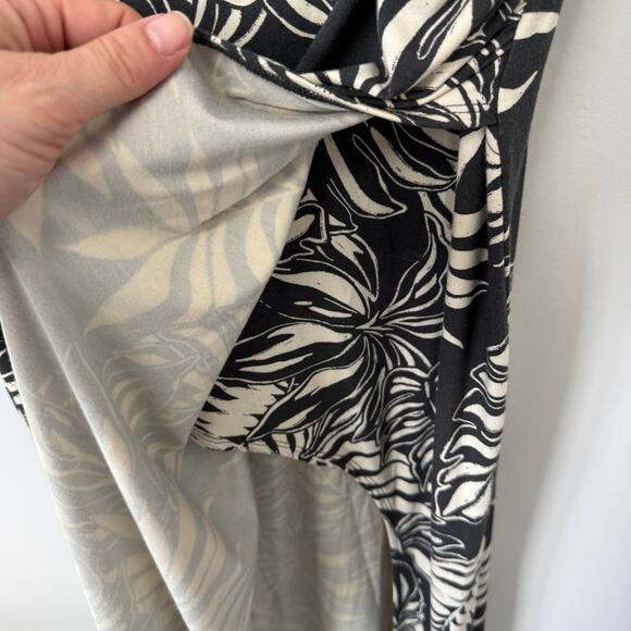 Z Supply Black and Cream Sleeveless Palm Print Sundress size M - Picture 3 of 9